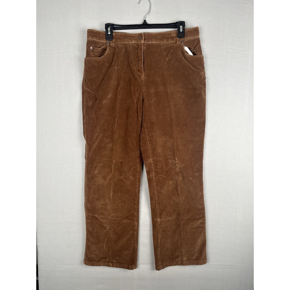Woolrich Corduroy Pants Womens 12 Petite Brown‎ Straight Casual